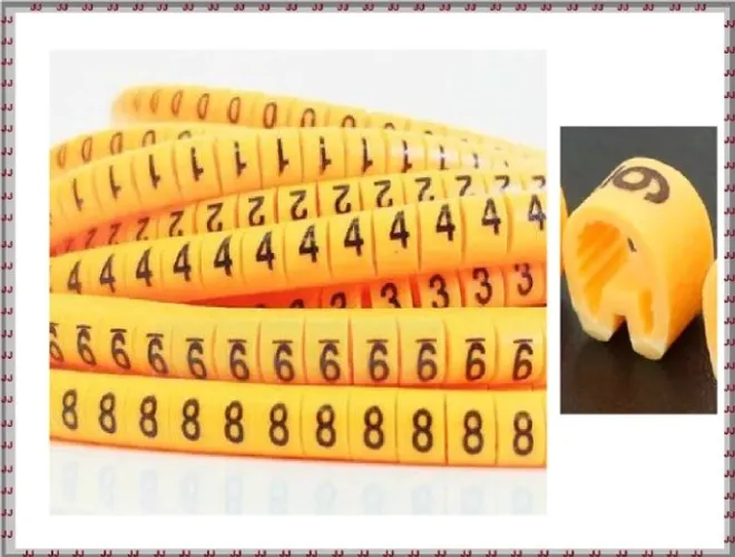 Identificador de cabos - Anilha numeradas - 1 milheiro para 2.5 a 4.5 mm