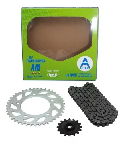 Kit Transmissao Relacao NC700X XA C D 520x114x43x16 Com Retentor Prata AM GOLD KMC 778200