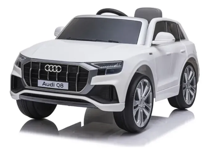 Carrinho Elétrico Infantil Audi Q8 Branco 12v Com Controle Garantia