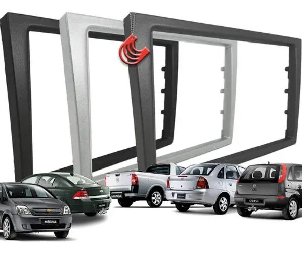 Moldura De Painel 2 Din Multimidia Dvd Mp5 Vectra Corsa Meriva Montana 