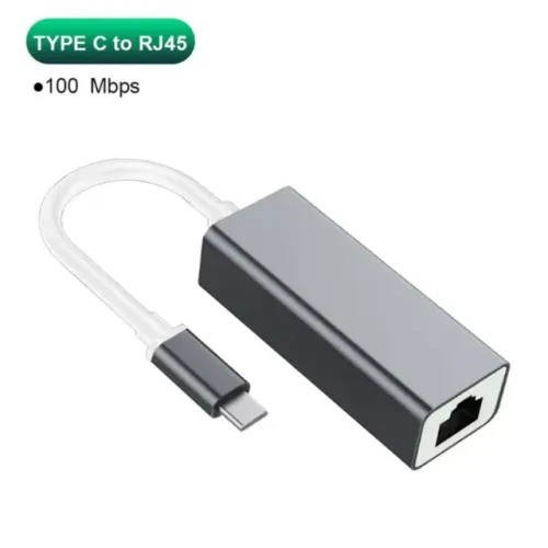 Adaptador RJ 45 Ethernet USB Tipo C USB 3.0 Placa de rede RJ45 para MacBook, PC, Android