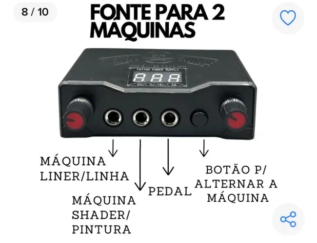 FONTE DIGITAL BOUTIQUE PARA DUAS MÁQUINAS