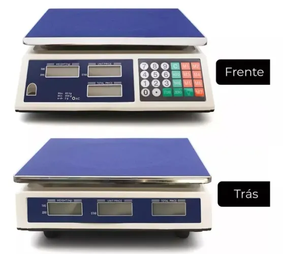 Balança eletrônica digital 40kg com bateria 
