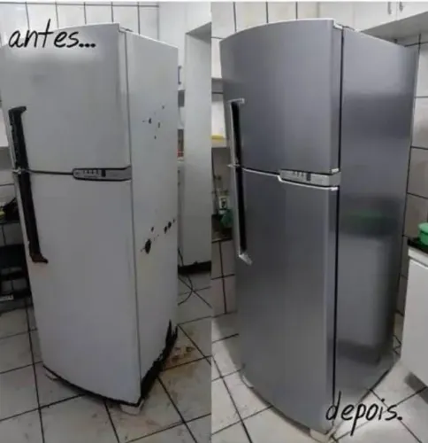 Plotagem de geladeiras e móveis e papeis de parede.