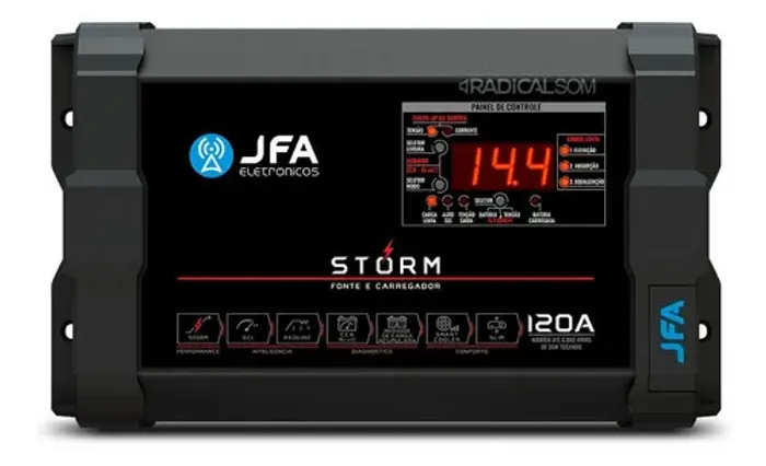 Fonte Automotiva 120a Amperes Jfa Carregador Cor Preto