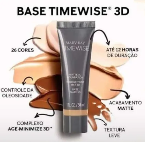 Base Timewise 3D Mary Kay - 26 Cores