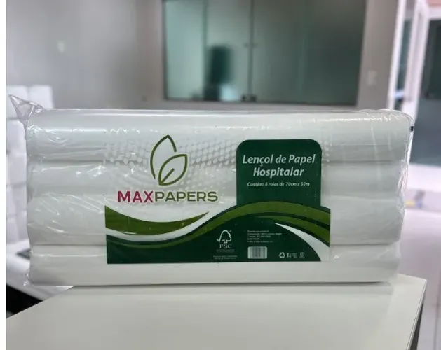 LENÇOL HOSPITALAR 70X50M COM 8 ROLOS