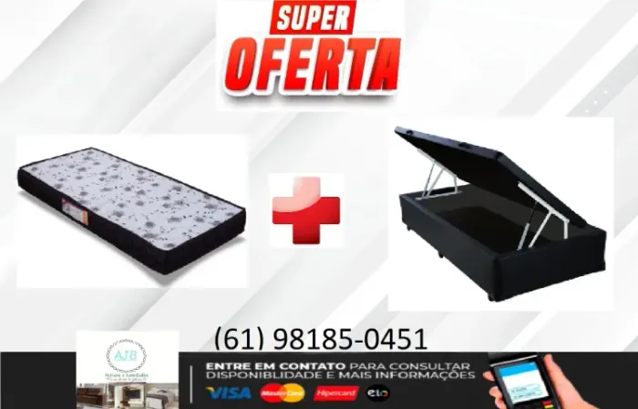 Promoção Base Bau Solteiro + Colchão Novos