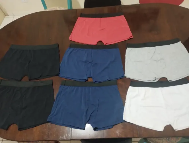Cuecas boxer G de algodão- kit c/ 7 - Trybasics 