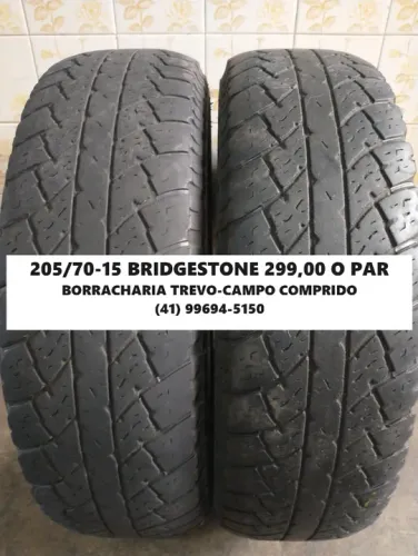 02 pneus 205/70/15 Bridgestone Dueller A/T por 299,00