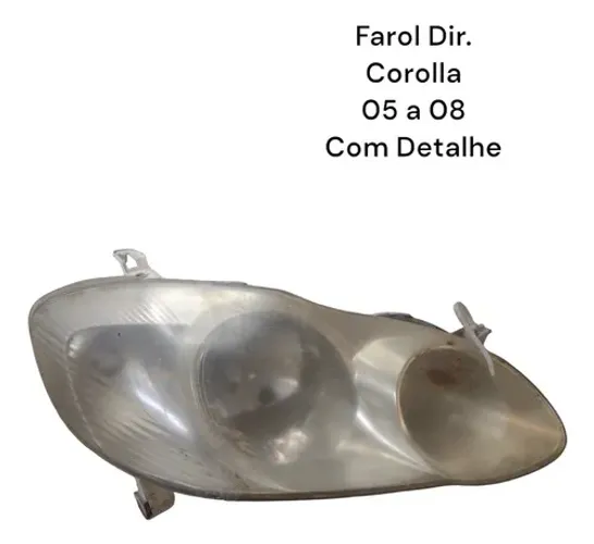 Farol Direito Corolla Fielder 2003 A 2004 Com Det