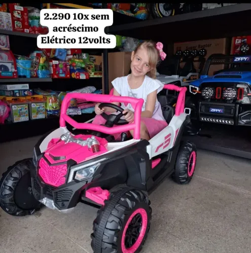 Carrinho elétrico infantil 12VOLTS Jeep of road