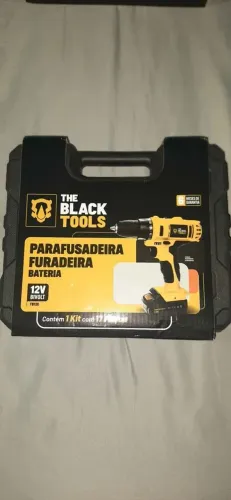 Furadeira e Parafusadeira The Black Tools ( CAIXA LACRADA, COM NF)