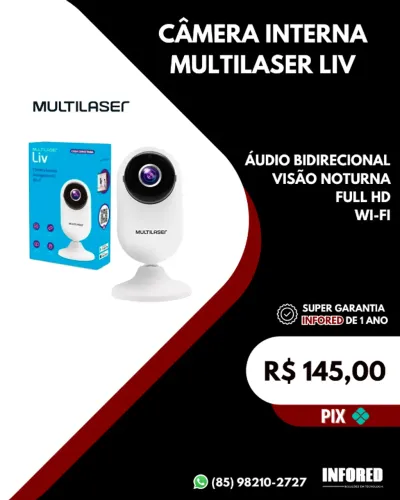 Câmera interna Multilaser liv