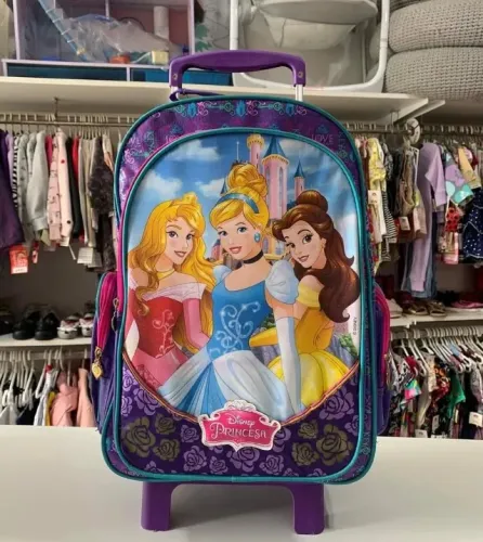 Mochila Princesas com rodinhas