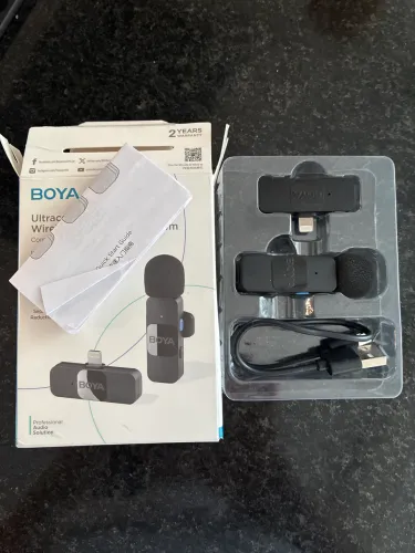 Microfone Boya para iphone