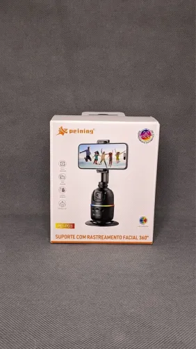Suporte de celular com rastreamento facial