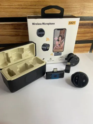 Microfone de Lapela sem Fio Magnético IOS - SX21 an6