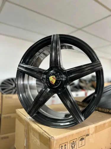 Jogo De Rodas Porsche Stinger Forged P/ 911/992 Brushed Dark Titanium 5x130 - 20x8,5 e 21x