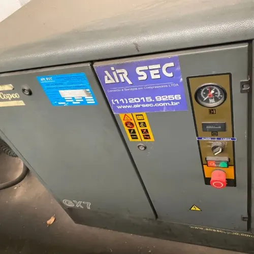 Compressor Parafuso Atlas Copco Funcionando GX7P-125 - 10 HP