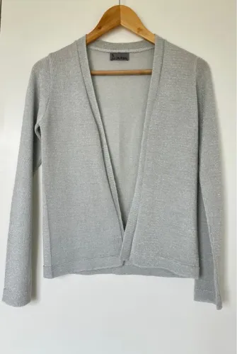 Blusa manga longa fio prateado tam P Louise