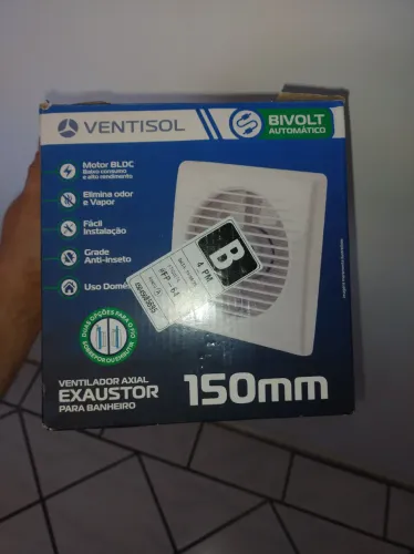 Ventilador exaustor para banheiro 150 mm 