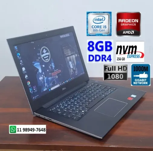 Dell Vostro 5471 I5 8250U Nvme 256 8Gb Tela 14 Fhd Video dedicado Ati Radeon 530 2GB