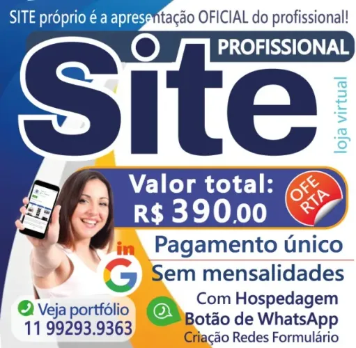 SITE PROFISSIONAL DE NEGÓCIOS COM WHATSAPP NO GOOGLE