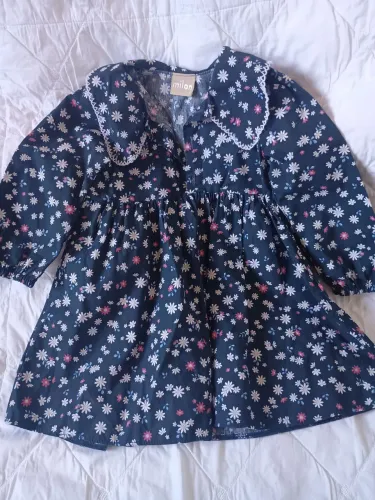 Vestido Infantil Rosa com Estampa de Bichinhos