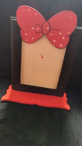 Porta retrato Minnie de MDF decoração