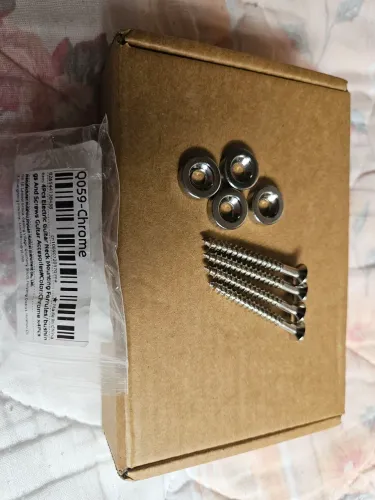 Parafusos e Buchas P/ Fixação Braço de Guitarra/Baixo - Cromado