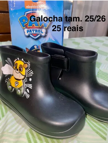 Galocha patrulha canina tamanho 25/26