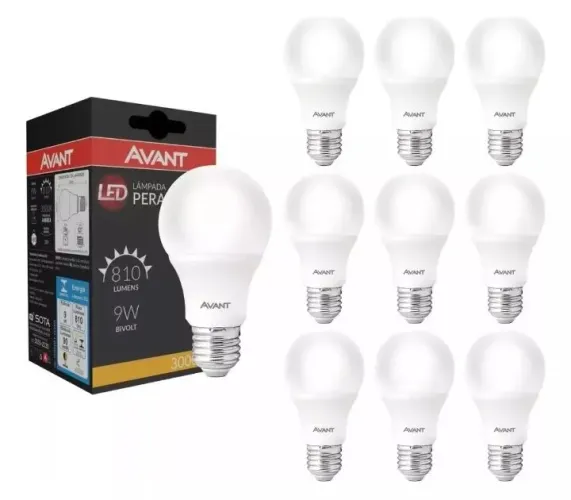 10 Lâmpadas LED Para revender Avant 9W  -
