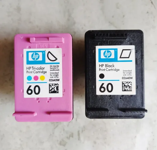 Cartuchos usados e vazios HP 60 Preto e Colorido Originais 