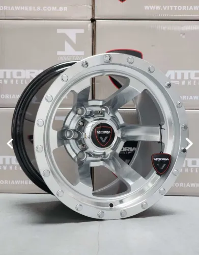 Rodas Vittoria Fortal Aro 15 15x10 6x139 Troller T4 Bandeirante Toyota Hilux Triton Ranger