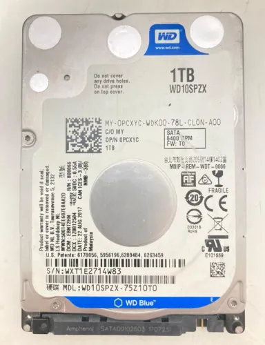 HD 1TB WD Blue 2.5" SATA 5400 RPM - Perfeito para Notebook, DVR, Consoles e Backup