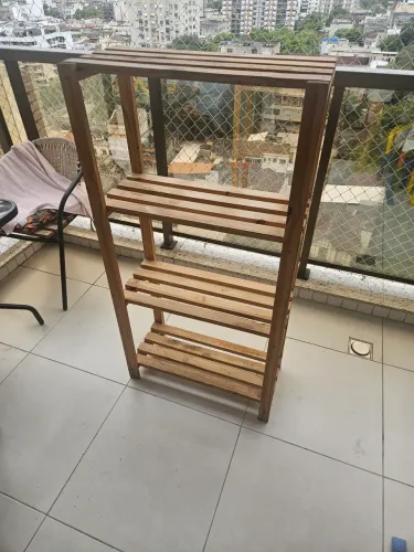 Estante de Madeira Pinus Natural (sem verniz) 65x30x130