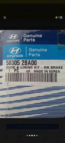 Sapata lona freio traseiro hyundai santa fé 06/12