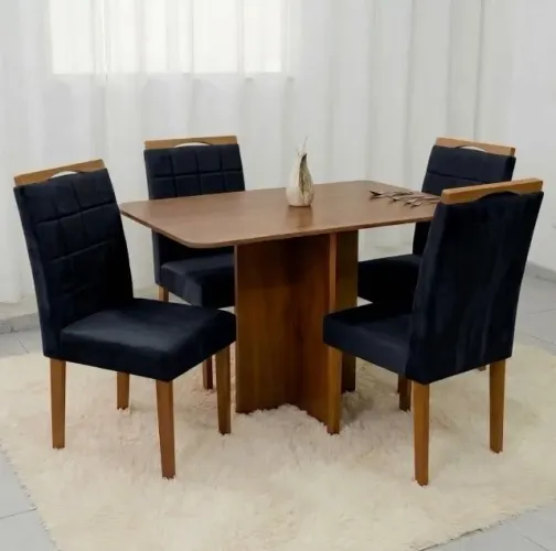 Conjunto Murano 120 com 4 Cadeiras