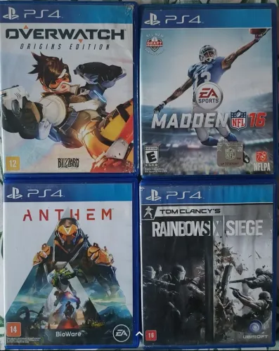 Jogos PS4. Usados. Entrego. 4 por 100