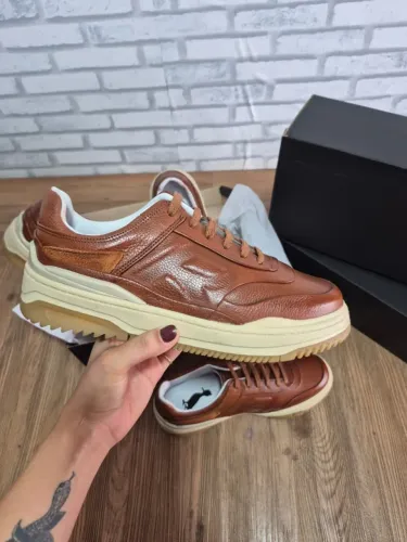 Sapatênis Reserva R-Broox Kick Couro Whisky Premium Masculino (Foto Real)
