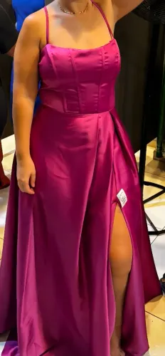 Vestido Zibeline Fuscia