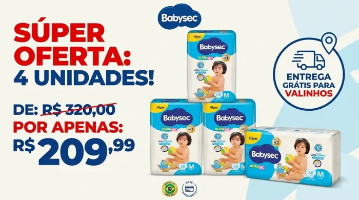 FRALDA BABYSEC ULTRASEC GALINHA PINTADINHA 68 M