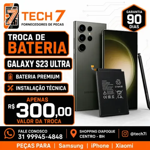 Bateria para o Galaxy S23 Ultra Nova