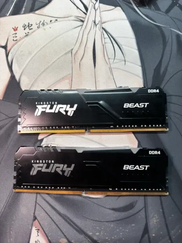Memória RAM Kingston Fury Beast RGB 16GB (2x8GB) DDR4 3200MHz