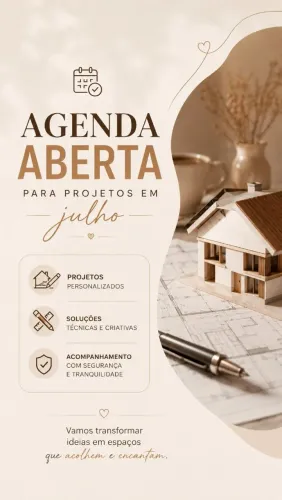 Agenda Oficialmente aberta para projetos, Consultorias, etc.