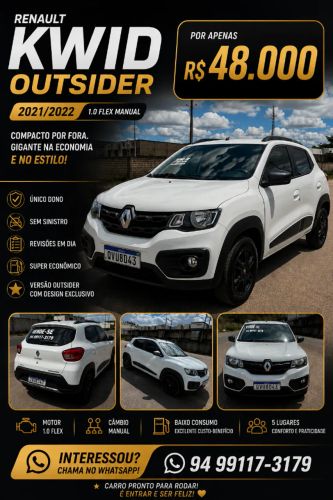 Imagem de Renault Kwid Outsider 1.0 Flex 12V 5P Mec. 2022