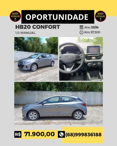 Hyundai HB20 Comfort Plus 1.0 Flex 12V Mec. 2024