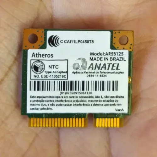 Placa Wi-Fi Notebook Acer Aspire E1-571-6601 Modelo da Placa AR5B125 Semi Nova