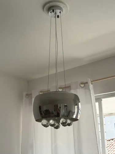 Lustre pendente cromado 